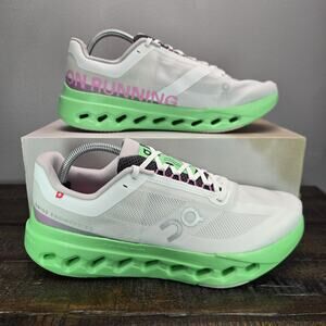 NEW ON Cloudsurfer Mens Size 11 Comfy Running Shoes Sneakers Gym Gray Green Pink